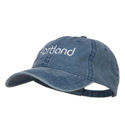 Portland Embroidered Washed Buckled Cap