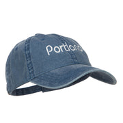 Portland Embroidered Washed Buckled Cap