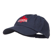 Canada with Maple Leaf Embroidered Low Cap