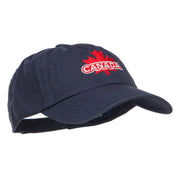 Canada with Maple Leaf Embroidered Low Cap