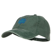 Plaid Shamrock Embroidered Washed Cap