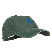 Plaid Shamrock Embroidered Washed Cap