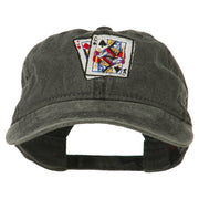 Gaming Pinochle Embroidered Washed Cap