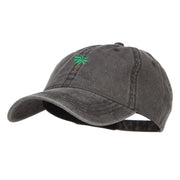 Palm Tree Embroidered Washed Cap