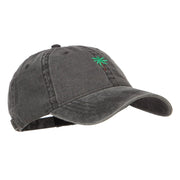 Palm Tree Embroidered Washed Cap