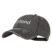 Portland Embroidered Washed Buckled Cap