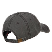 Portland Embroidered Washed Buckled Cap