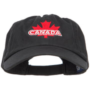 Canada with Maple Leaf Embroidered Low Cap