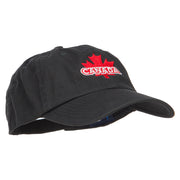 Canada with Maple Leaf Embroidered Low Cap