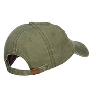 Plaid Shamrock Embroidered Washed Cap