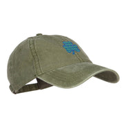 Plaid Shamrock Embroidered Washed Cap