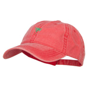 Palm Tree Embroidered Washed Cap