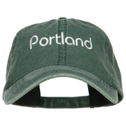 Portland Embroidered Washed Buckled Cap