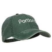 Portland Embroidered Washed Buckled Cap