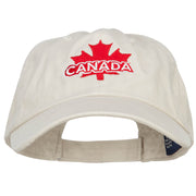 Canada with Maple Leaf Embroidered Low Cap