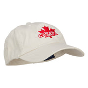 Canada with Maple Leaf Embroidered Low Cap