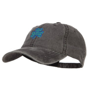 Plaid Shamrock Embroidered Washed Cap