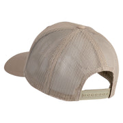 Letter P Iron on Patched Retro Trucker Cap - Khaki OSFM