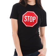 Stop Sign Graphic Design Deluxe Jersey T-Shirt