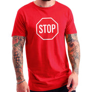 Stop Sign Graphic Design Deluxe Jersey T-Shirt