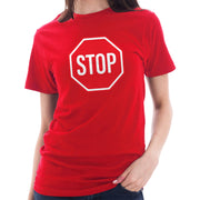 Stop Sign Graphic Design Deluxe Jersey T-Shirt