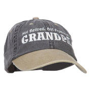 Not Retired Promoted Grandpa Embroidered Cap