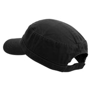 Arcade Game Icon Embroidered Garment Washed Adjustable Army Cap - Black OSFM