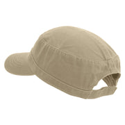 Arcade Game Icon Embroidered Garment Washed Adjustable Army Cap - Khaki OSFM