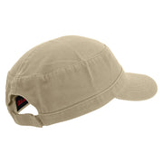 Arcade Game Icon Embroidered Garment Washed Adjustable Army Cap - Khaki OSFM