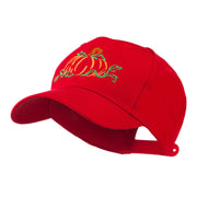 Halloween Pumpkin Outline Embroidered Cap