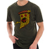 Pizza Monster Graphic Design Unisex Ring Spun Cotton Vintage Short Sleeve Crewneck Tee Shirt