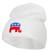 Republican Elephant USA Embroidered Short Beanie