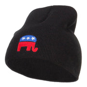 Republican Elephant USA Embroidered Short Beanie