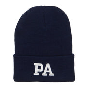 PA Pennsylvania State Embroidered Long Beanie