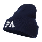 PA Pennsylvania State Embroidered Long Beanie