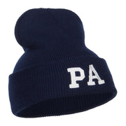 PA Pennsylvania State Embroidered Long Beanie