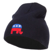 Republican Elephant USA Embroidered Short Beanie