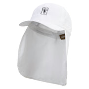 Casino Joker Card Embroidered Flap Hats - White OSFM