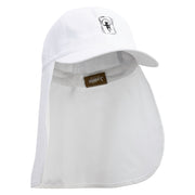 Casino Joker Card Embroidered Flap Hats - White OSFM