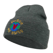 Peace on Earth Embroidered Beanie