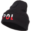 Poland POL Flag Embroidered Long Beanie