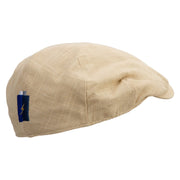 Game Energy Icon Embroidered Men's Linen Summer Ivy Cap - Khaki S-M