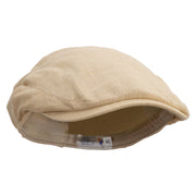 Game Energy Icon Embroidered Men's Linen Summer Ivy Cap - Khaki S-M