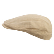 Game Energy Icon Embroidered Men's Linen Summer Ivy Cap - Khaki S-M