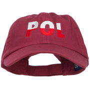 Poland POL Flag Embroidered Low Profile Cap