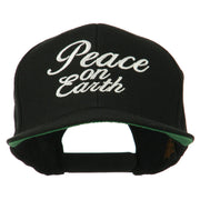 Peace on Earth Embroidered Snapback Cap