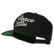 Peace on Earth Embroidered Snapback Cap