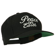 Peace on Earth Embroidered Snapback Cap