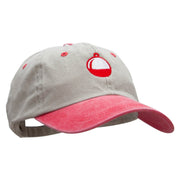 Fishing Bobber Embroidered Pigment Dyed Wash Cap