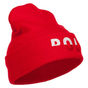 Poland POL Flag Embroidered Long Beanie